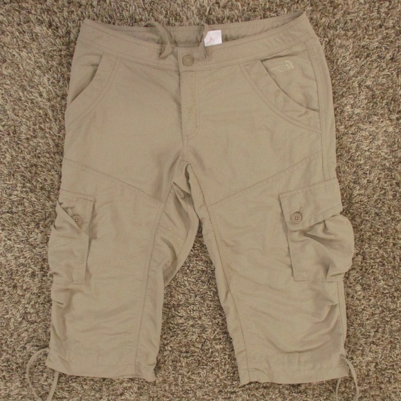 The North Face Pants Women's 8‎ Tan Paramount Propel Capri Cargo Hiking Outdoors - Picture 1 of 9